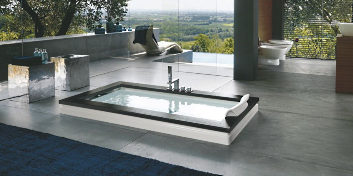 Ванна встроенная без гидромассажа Aura Uno Design 9450-114 Jacuzzi 9450114 - Вид №3