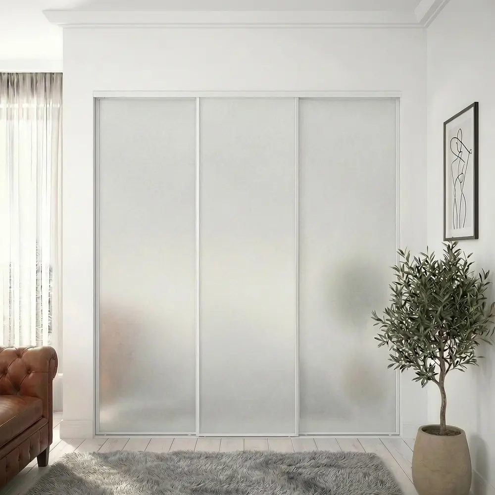 Дверь-купе KONSENSA 244.5x60.4 см с матовым зеркалом профиль белый узкий 89443986 STLM-2014777  - Вид №9