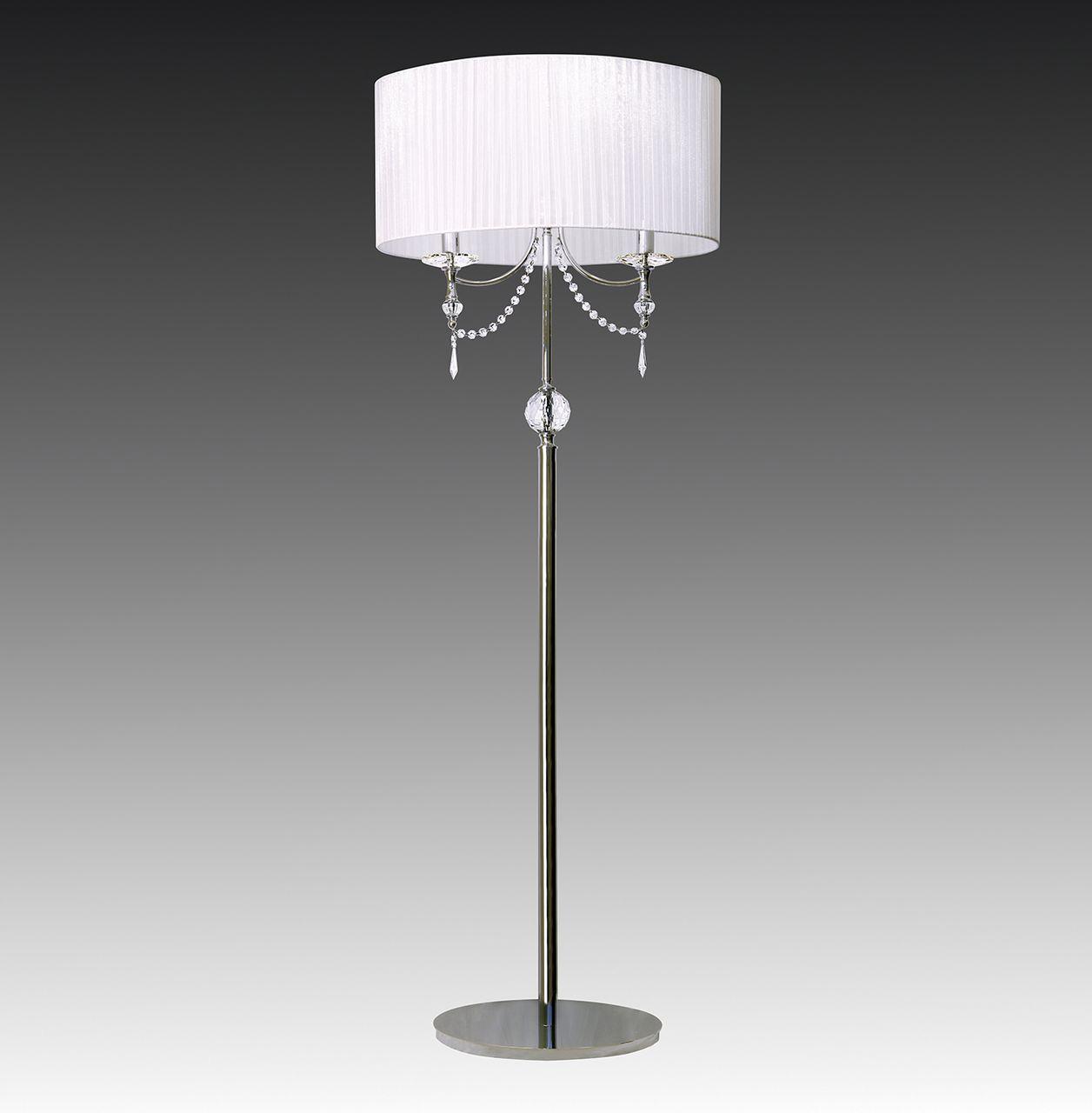 Торшер дизайнерский Osgona Paralume Chromo White 725726 SUPERNW ПОД СТАРИНУ, ЭЛИТНЫЕ 081049 Белый;хром  - Вид №1