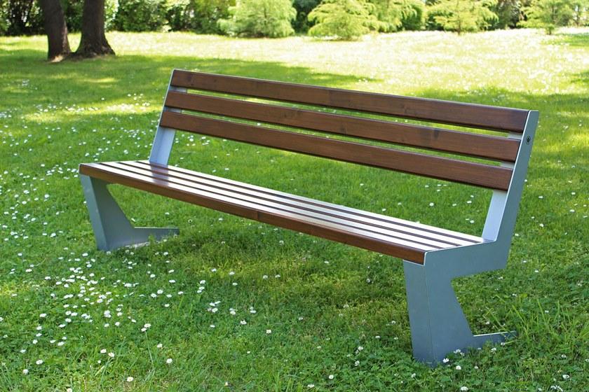ENCHO ENCHEV - ETE Скамья из дерева и металла со спинкой  124  - Вид №2