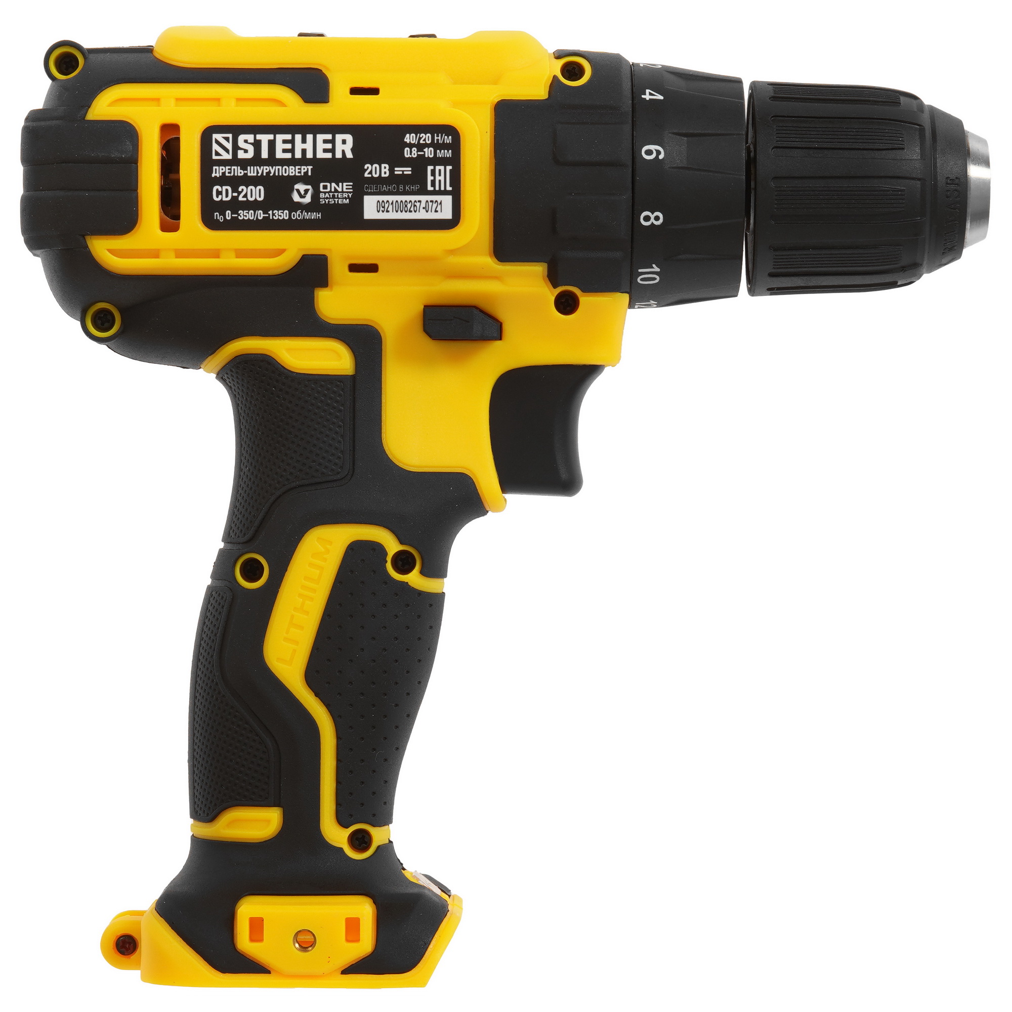 Дрель-шуруповерт STEHER CD-200   , Без ЗУ, Без АКБ 5451683 STDN-0094873 - Вид №1