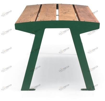 City Design Скамья из стали и дерева без спинки Noale Noale p-w-d