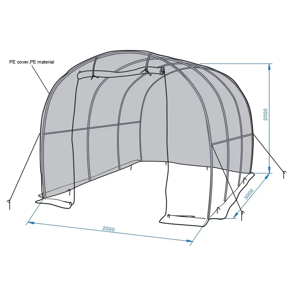 Парник высокий, 300x200x200 см Santreyd STLM-2162451 - Вид №4
