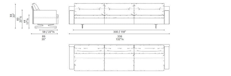 3-местный диван Poltrona Frau коллекция-диваны и кресла ARCH-00141292 - Вид №5