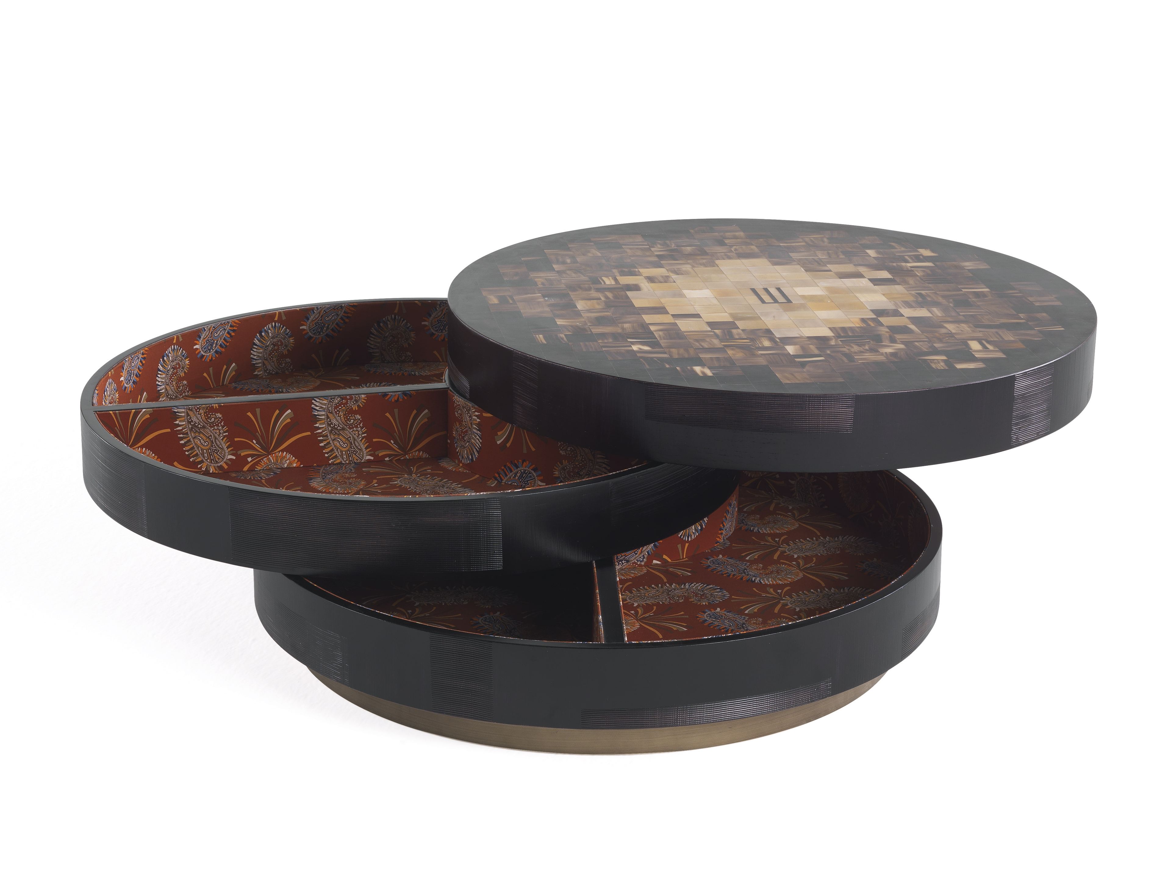 Деревянный круглый низкий журнальный столик ETRO Home Interiors Алеппо ARCH-00032879 - Вид №1