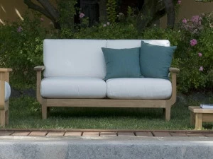 Unopiù 2-местный садовый диван из тика Chelsea Chdep/chcu04