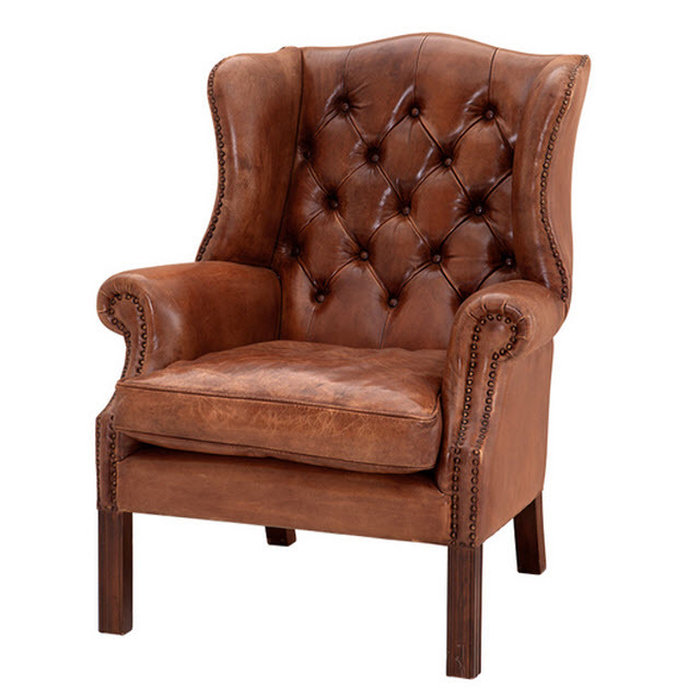 Кресло Bradley от Eichholtz Светло-Коричневый EICHHOLTZ ДИЗАЙНЕРСКИЕ, EICHHOLTZ 062235 Венге  - Вид №1