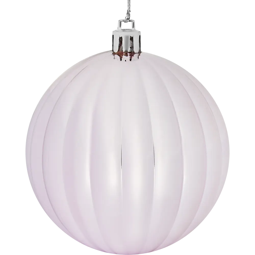 87036365 Елочное украшение Шар с объемным узором Christmas ø8 см пластик цвет розовый STLM-0964589 Santreyd 