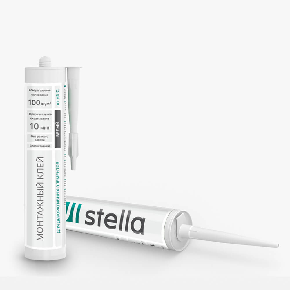 Монтажный клей универсальный Stella белый 100 кг на м.кв (12 шт. в упак) STSR-1239