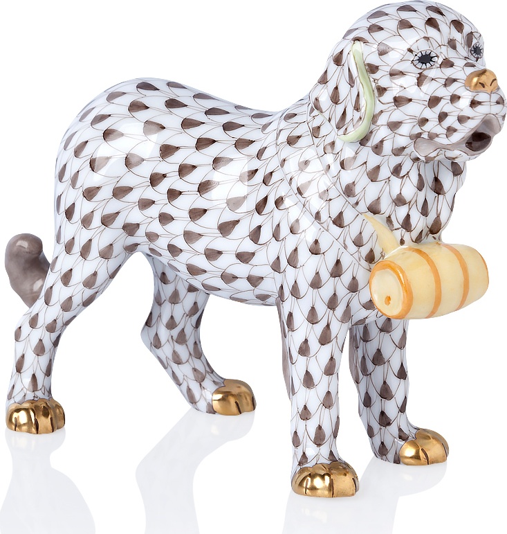 10615706 Herend Фигурка 10см "Сенбернар" Фарфор 