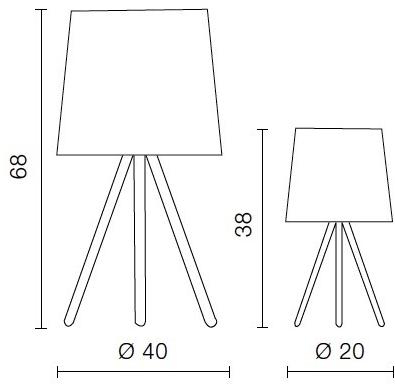 Martinelli Luce Настольная лампа из алюминия с тканевым абажуром Eva 798 - Вид №13
