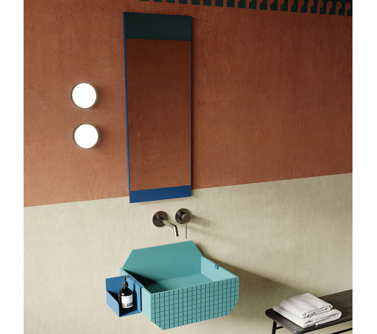 com_EXLAVFRIEZE1LC/1515 Подвесная раковина настенная прямоугольная Ex.T Frieze - Вид №2