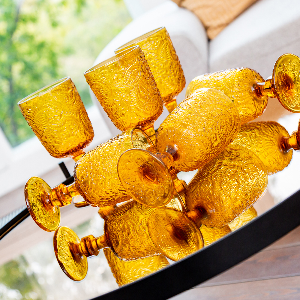 21091711 Комплект бокалов «Пэйсли» (6 штук, янтарь) Object Desire Светский прием  - Вид №6