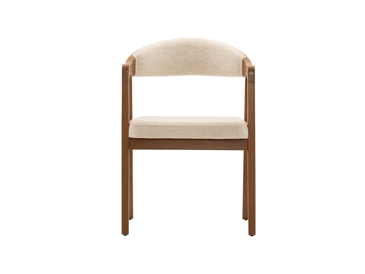 Деревянный стул с подлокотниками и мягким сиденьем NDESIGN глина ARCH-00089241 - Вид №1