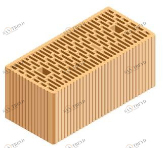 T2D Кирпичный блок антисейсмический несущий Muratura armata 2.0® 345