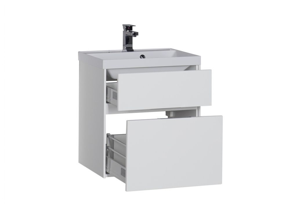 Тумба под раковину Aquanet Латина 60 белый (2 ящика) sun-id-270559 - Вид №2