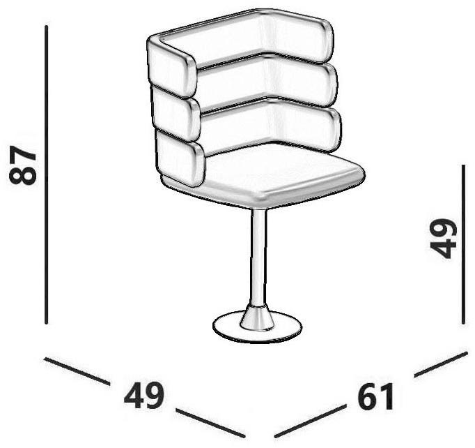 Luxy Кожаное вращающееся кресло на эстакаде с подлокотниками Cluster Cl5 - Вид №7