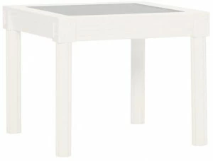 JANUS et Cie Прямоугольный сервисный столик из алюминия и стекла Quadratl