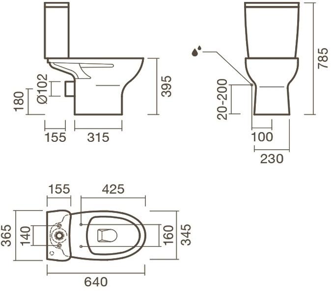 Набор Sanitana компакт POP: чаша + сливной бачок + крышка с механизмом (микролифт) S10076823400000;S10077366700000;S80007461800000 - Вид №1