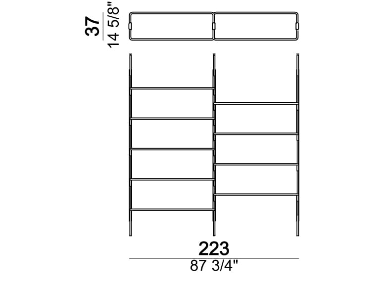Книжный шкаф из стекла и металла Arketipo ROXANNE ARCH-00090993 - Вид №11
