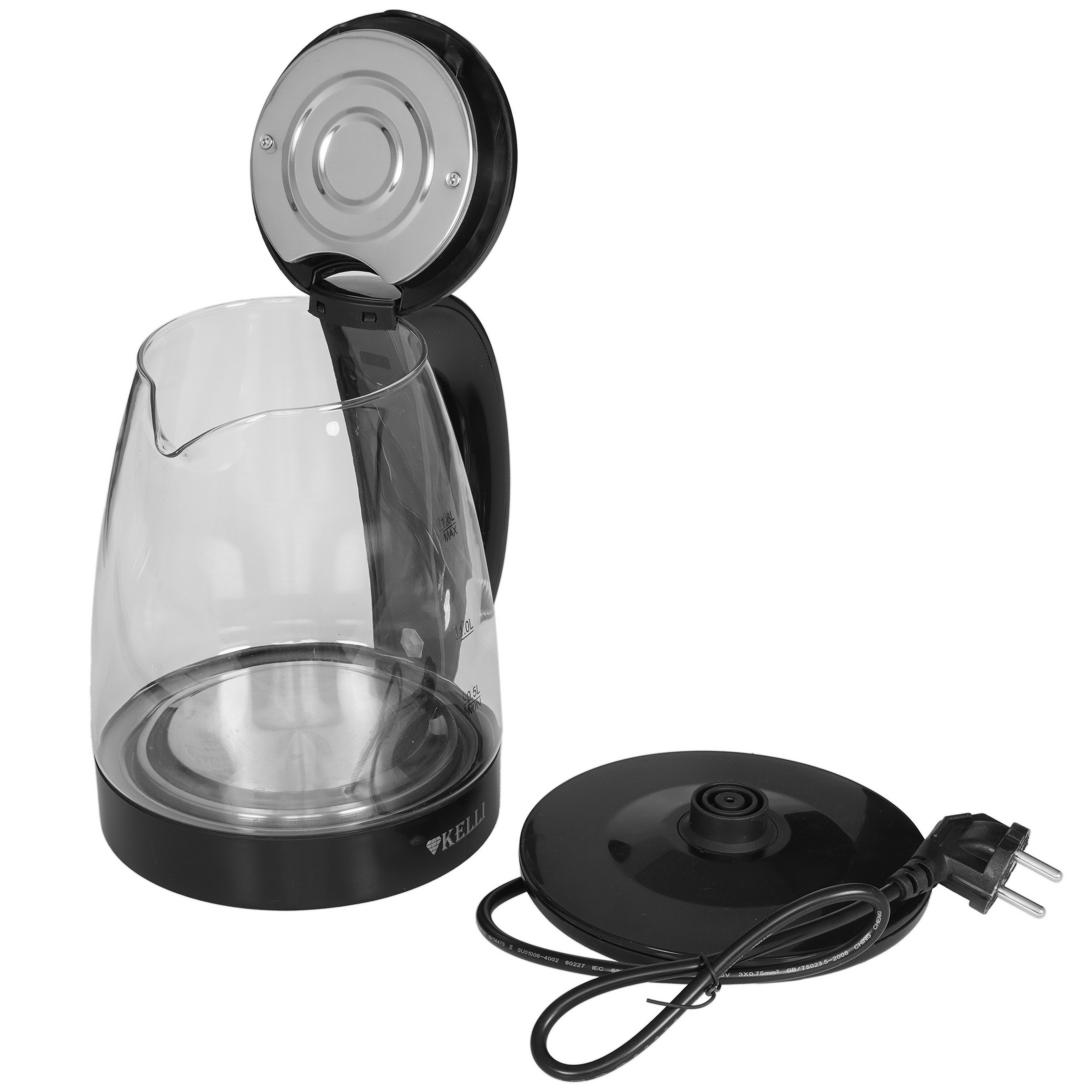 5359546 Электрочайник KELLI KL-1368 черный STDN-0125212 - Вид №5