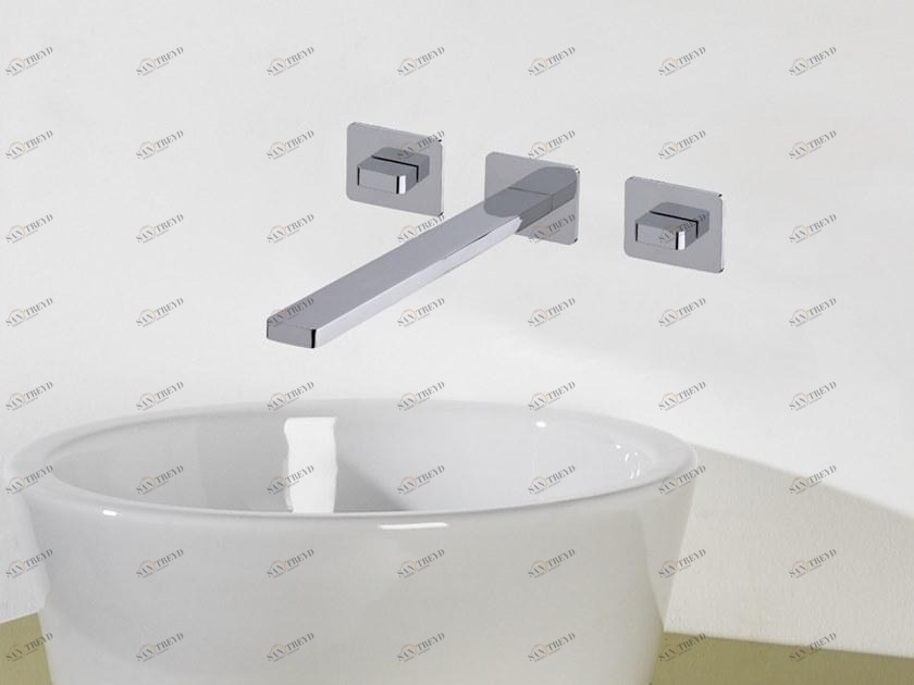 Water Evolution Смеситель для умывальника настенный на 3 отверстия из хромированной латуни Itap sun-id-1444507