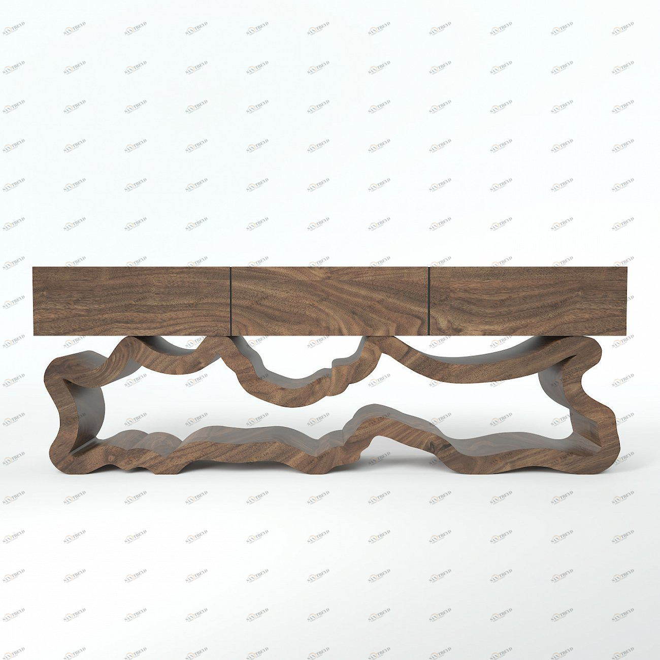 Консоль с 3 ящиками 57х160 см орех "Эклер" ODINGENIY  00-3885831 Орех;бежевый;коричневый 