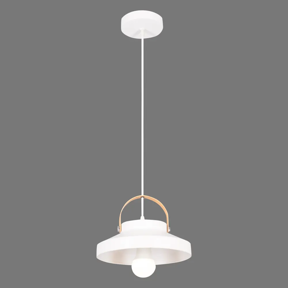 Подвесной светильник Toplight Wendi, 1 лампа, 7 м², цвет белый/дерево 82672376 STLM-2090661  - Вид №3