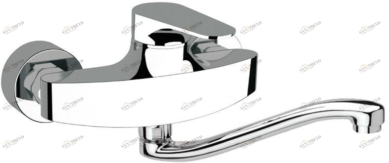 Remer Rubinetterie Смеситель для кухни настенный с поворотным изливом Class line L 41 s