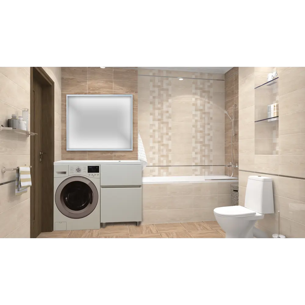 Раковина Mira из литьевого мрамора 120 см 82825115 STLM-2118665 Santreyd - Вид №4