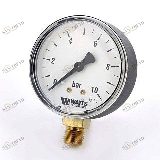 Манометр радиальный F+R200 63 мм 1/4" 10 бар WATTS 10007724
