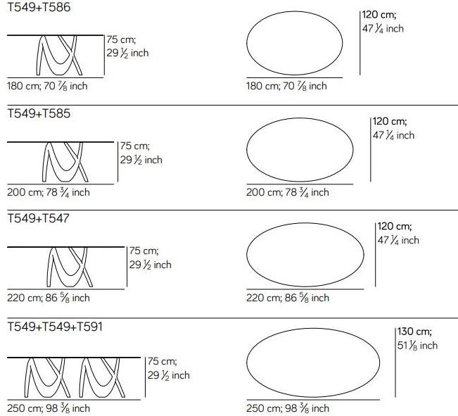 AMURA Овальный стол из дерева и стекла Nx sun-id-1481140 - Вид №6