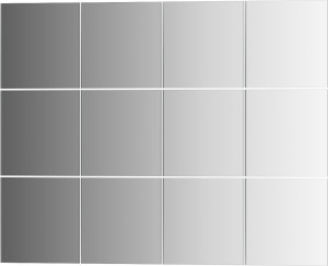 BY 1402 Зеркальная плитка со шлифованной кромкой - комплект 12 шт EVOFORM Reflective