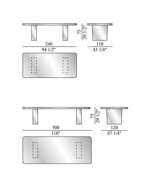 Прямоугольный стол Edra для интерьера ARCH-00034325 - Вид №7