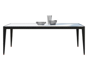 Деревянный и керамический садовый стол