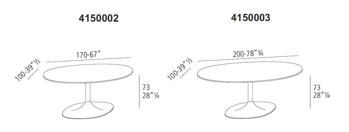 Овальный обеденный стол Vibieffe 4150 TWIST ARCH-00075919 - Вид №2