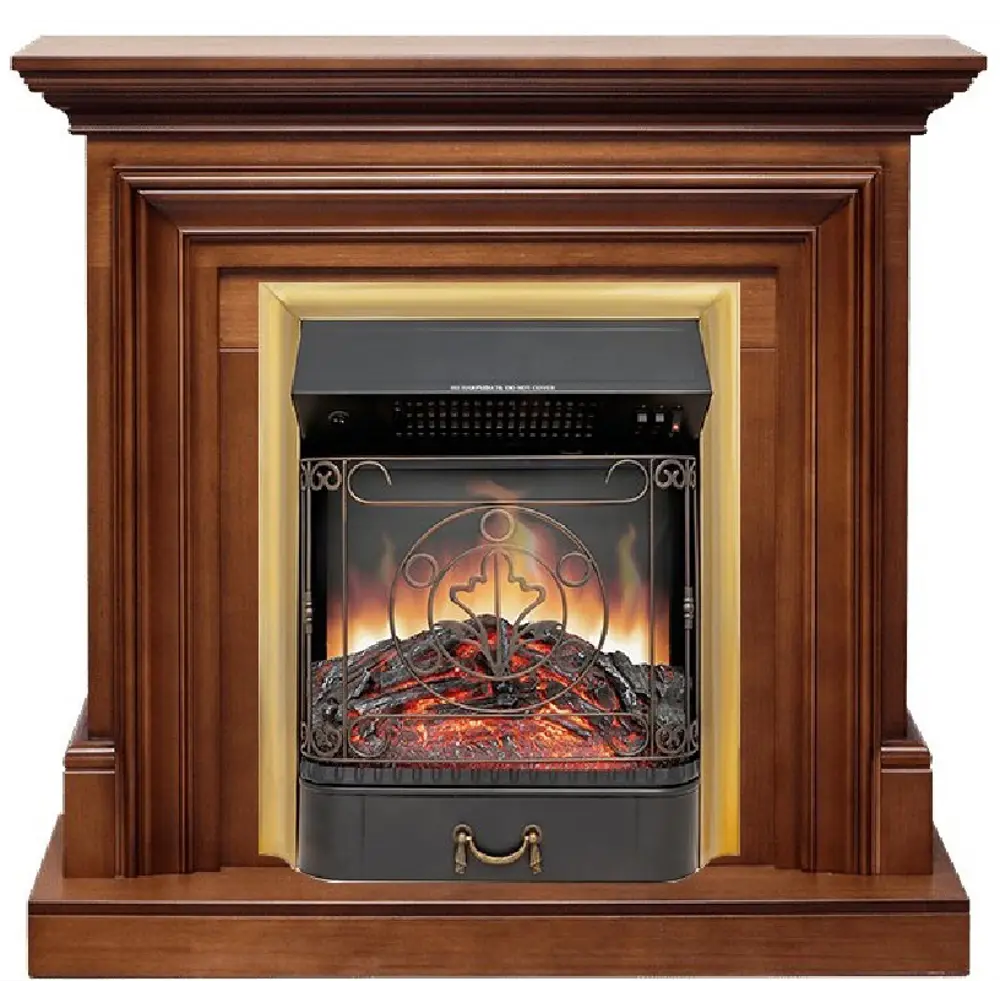 Каминокомплект Royal Flame Bradford STD Majestic FX Brass 1.5 кВт цвет орех 89396850 STLM-2097019 