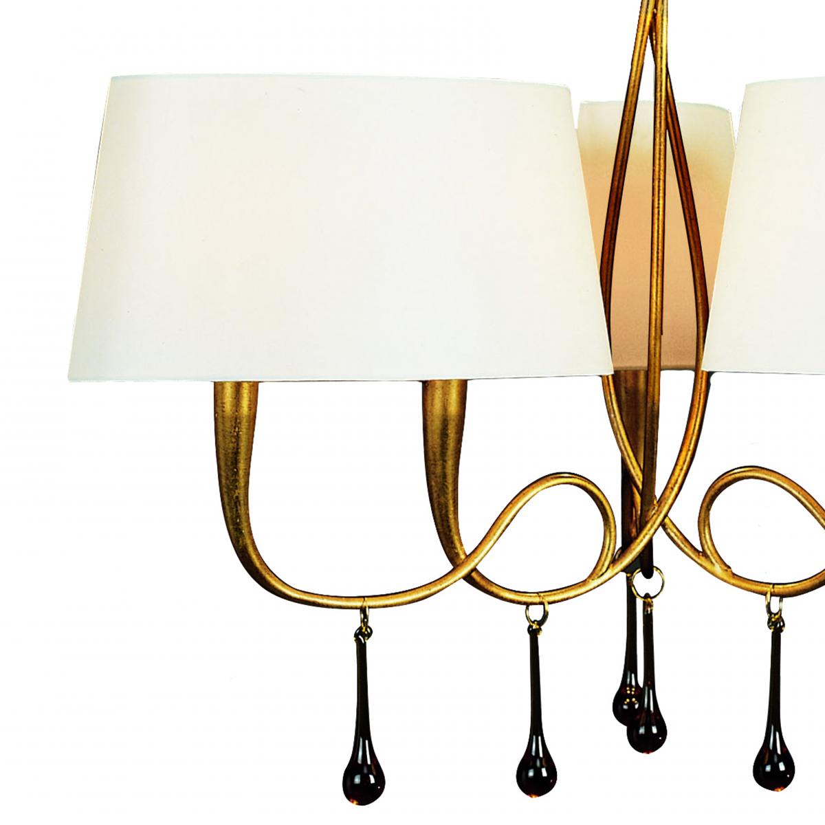 085103 Люстра 6L золото/белый Mantra Paola - Вид №4