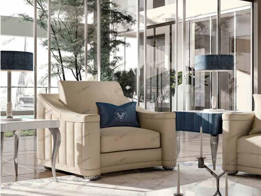 Valderamobili Кресло из ткани с подлокотниками Aura Aug225i