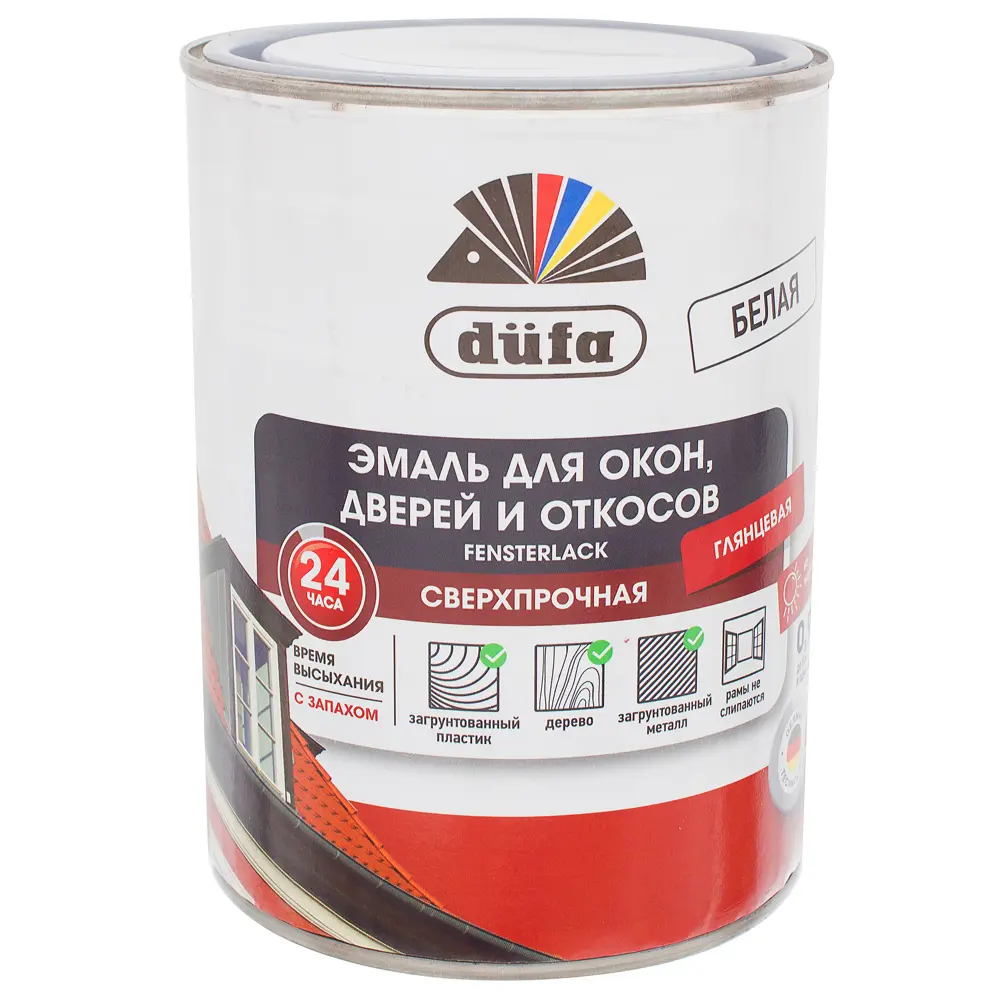 Эмаль Dufa для окон и дверей - глянцевая белая защита 18511327 STLM-0011045 - Вид №1