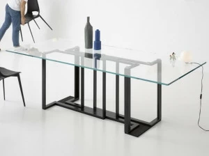 Pointhouse Прямоугольный стол из металла и стекла