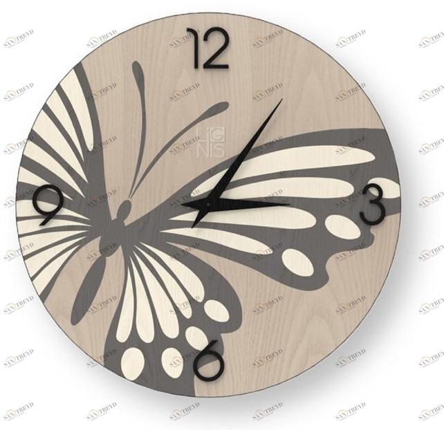 LIGNIS® Настенные часы из инкрустированного дерева Dolcevita animalier 10.007 / 10.085