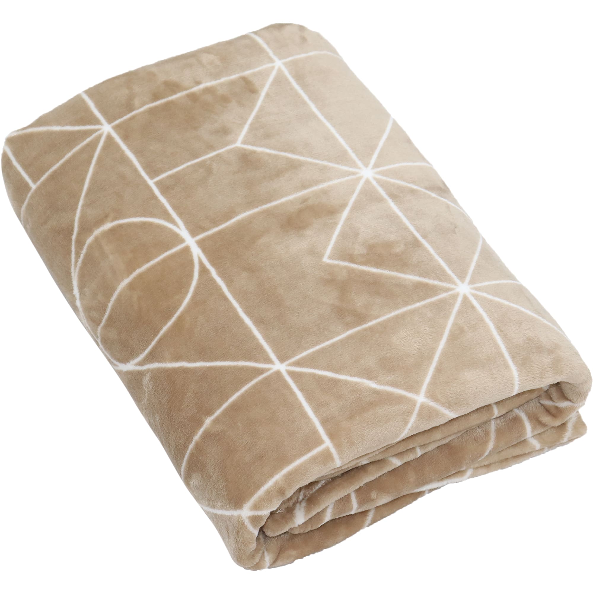 82553694 Плед «Арго» 200x220 см микрофибра цвет бежевый Santreyd  - Вид №3