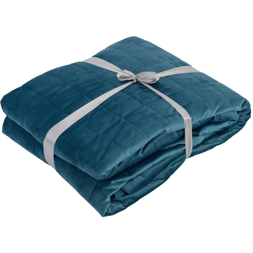 INSPIRE Velvet Etna — бархатное покрывало в бирюзовом цвете 220×240 см 89090583 STLM-0078267 - Вид №2