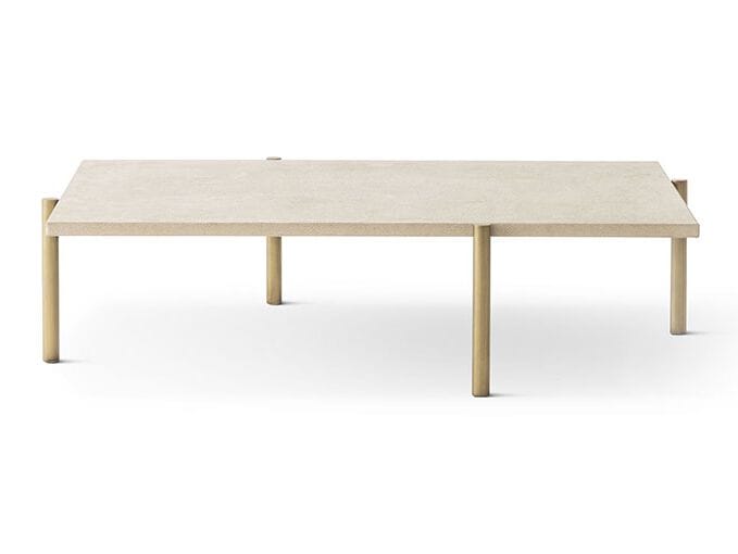 Прямоугольный журнальный столик с кожаной обивкой OAK Metronome ARCH-00062830