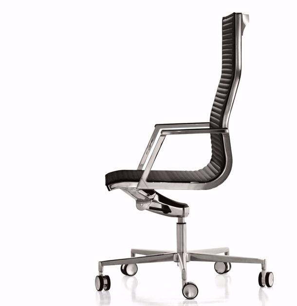 Luxy Регулируемое по высоте кресло для руководителя из кожи с 5 спицами и колесами Nulite sun-id-1499109 - Вид №1