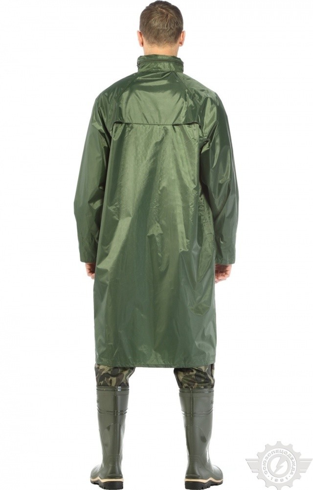 5041814 Плащ Альбатрос влагозащитный ЛАЙТ М зеленый  Непромокаемая спецодежда  размер L  - Вид №6