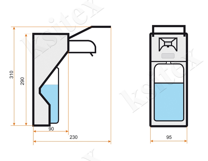 304009431 Локтевой дозатор для мыла SM-1000 KSITEX  - Вид №2