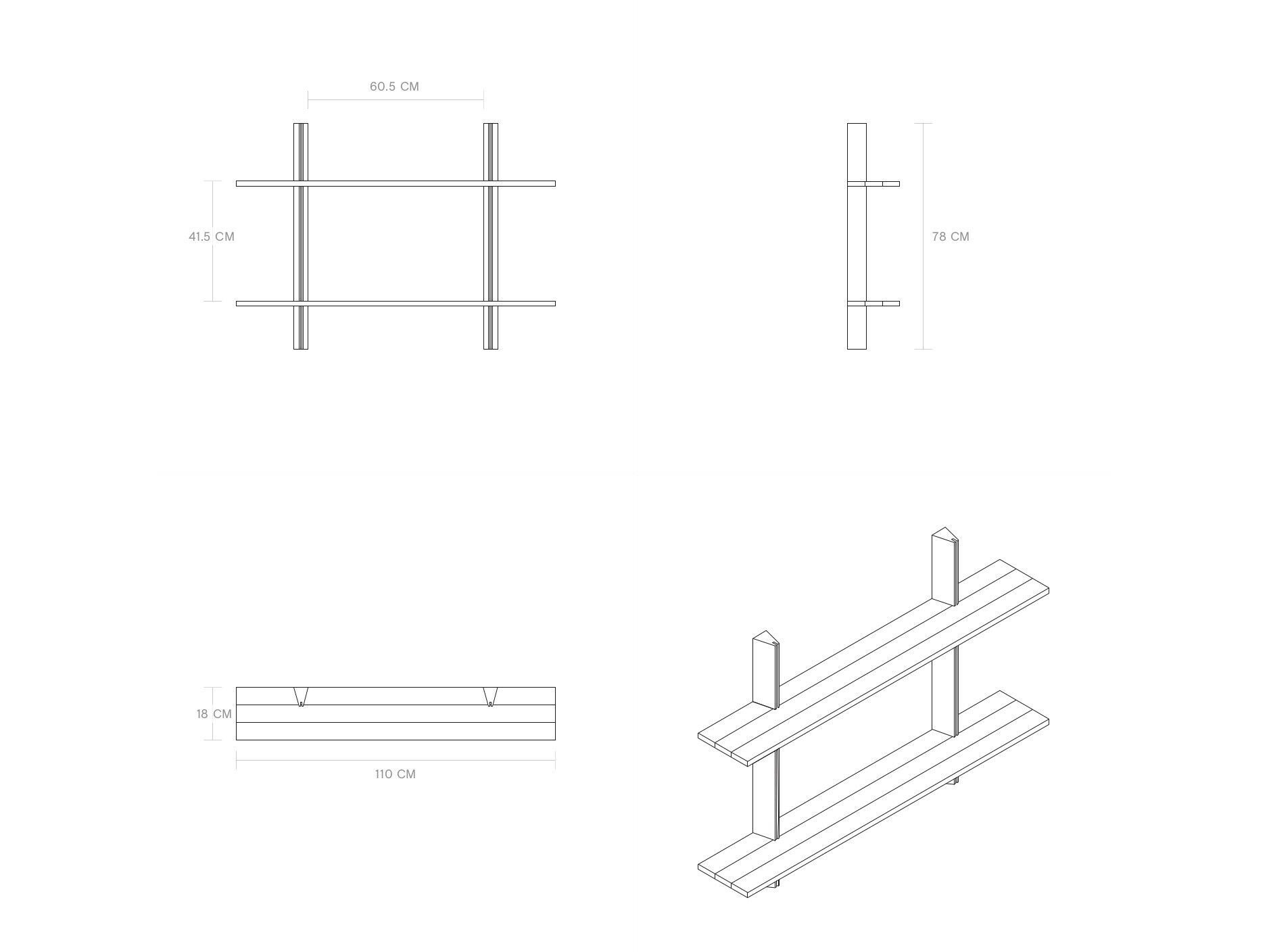 Настенная полка из тикового дерева Phantom Hands DW ARCH-00111503 - Вид №7