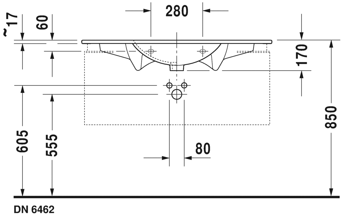 0499100030 Подвесная раковина настенная овальная Duravit Darling New - Вид №7